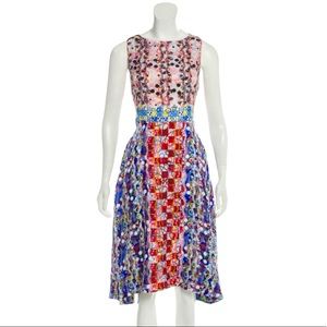 NEW Peter Pilotto Silk Printed Midi Dress 4